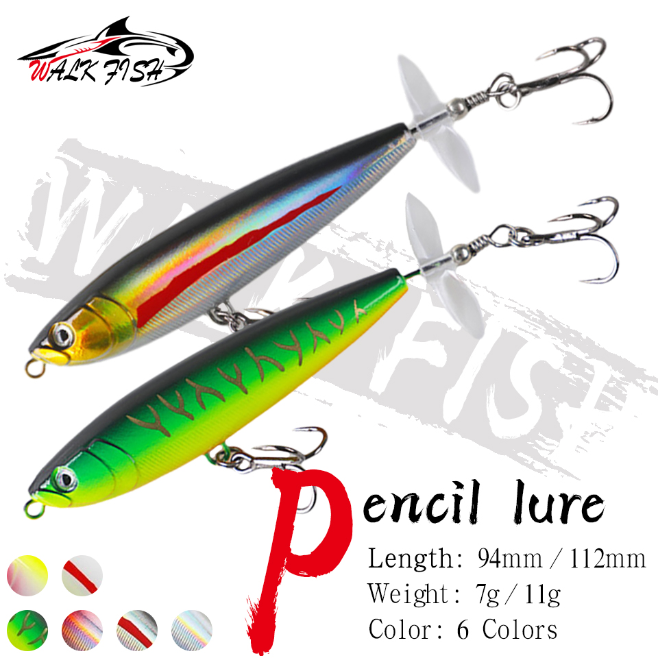 Fishing Lure Topwater - WALK FISH 7g/11g Pencil Bait Saltwater