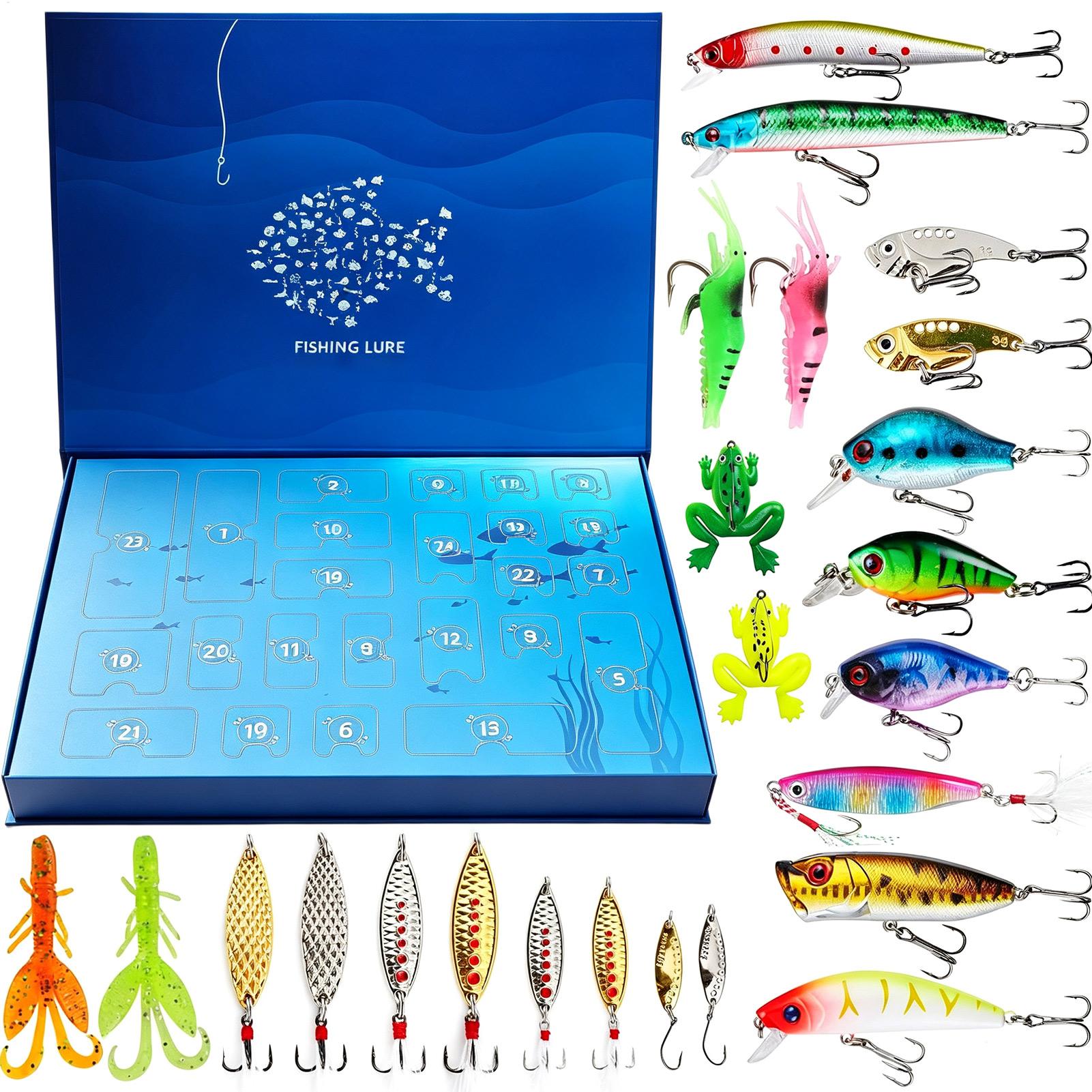 24 Days Christmas Fishing Bait - Fishing Lure Box recension och pris