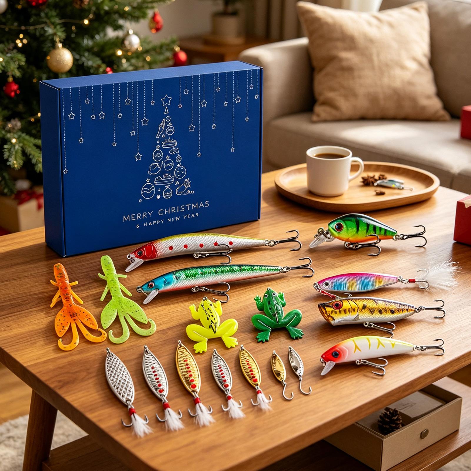 24 Days Christmas Fishing Bait - Fishing Lure Box recension och pris