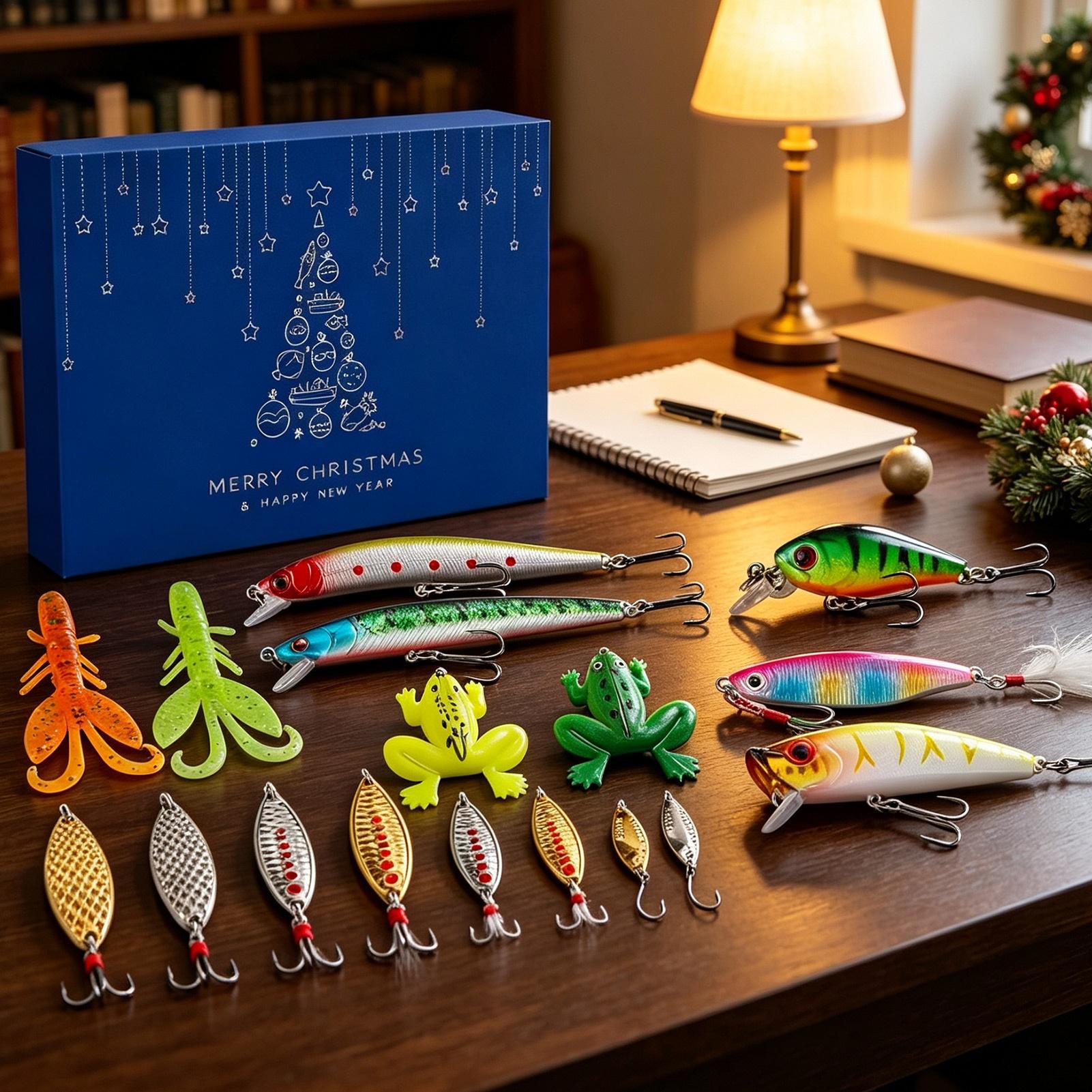 24 Days Christmas Fishing Bait - Fishing Lure Box recension och pris
