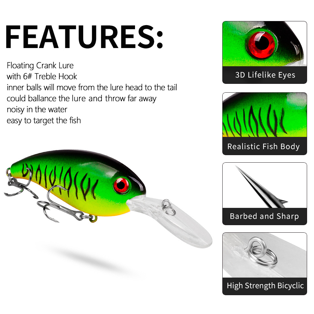 1pcs Crankbait Fishing Lures S - Fishing Lure Crankbait recension och pris