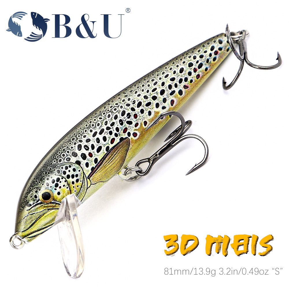 B&U 80mm Sinking Minnow Wobbli - Fishing Lure Jerkbait recension och pris