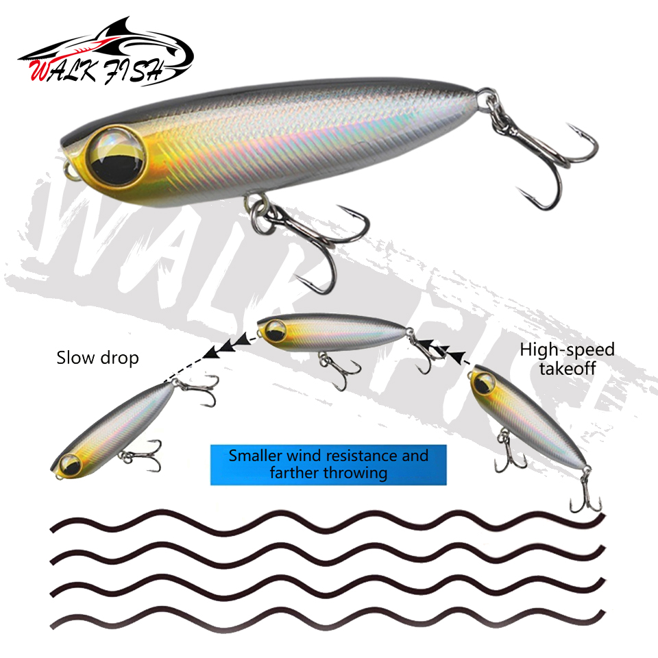 WALK FISH 1Pcs 6cm 5.6g Topwat - Fishing Lure Topwater recension och pris