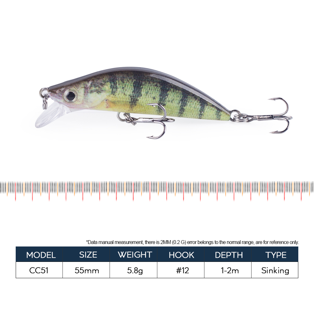 Hanlin Mini Minnow 55mm 5.8g F - Fishing Lure Crankbait recension och pris